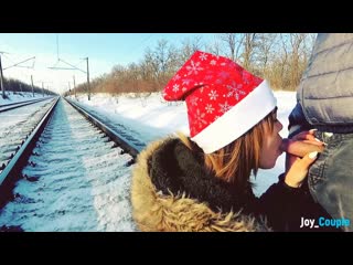 winter amateur blowjob on the railroad (russian porn, enjoy watching, fucking, sex, cumshot, fucked, young, anal)